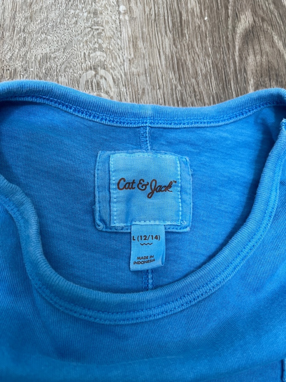 Cat & Jack Blue Short Sleeve Pocket Tee - Picture 2 of 7